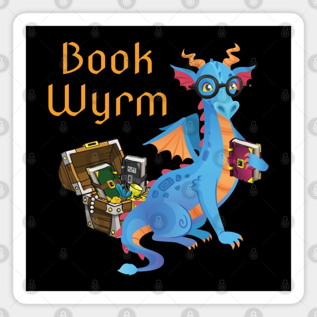 Book Wyrm Reading Dragon Magnet by Shadowisper